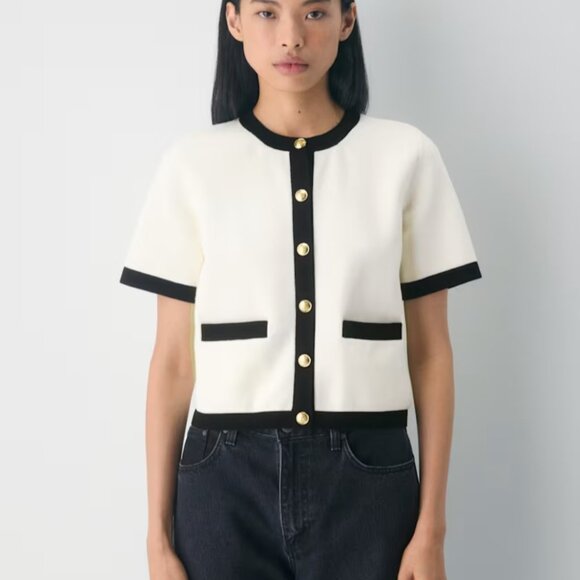 NWT Aritzia BABATON Approach Short Sleeve Cardigan XS - Picture 2 of 7